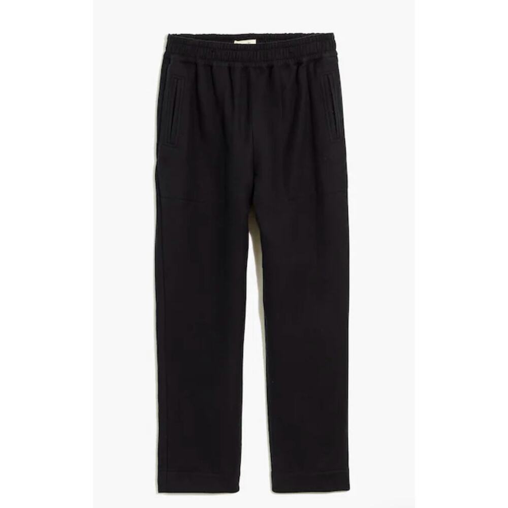 Madewell Petite Waffleback Pull-On High Rise Tapered Pants Black Size PM